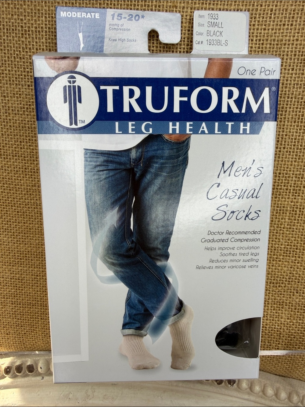 Truform Men’s Casual Socks - Black (Small)